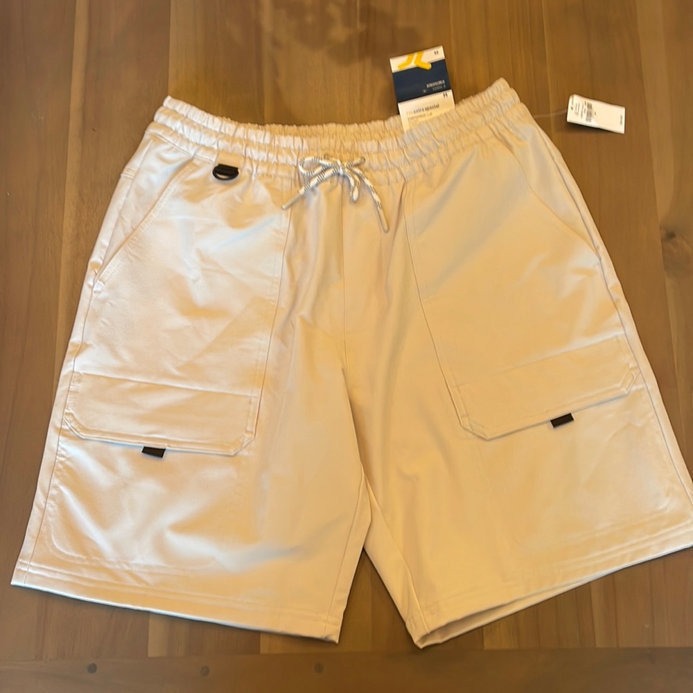Brand new Old navy white/grey draw string shorts